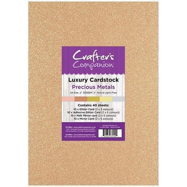 Crafter's Companion A4 Luxury Cardstock Pack - Silver