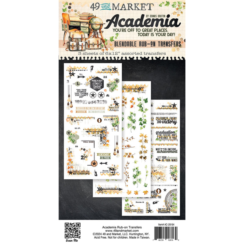 49 and Market Academia Blendable Rub - On Transfer Set - Craftywaftyshop