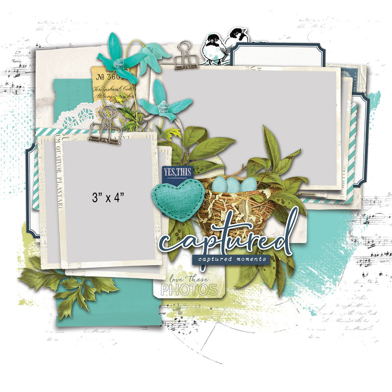 49 and Market Birdsong Page Kit - Craftywaftyshop