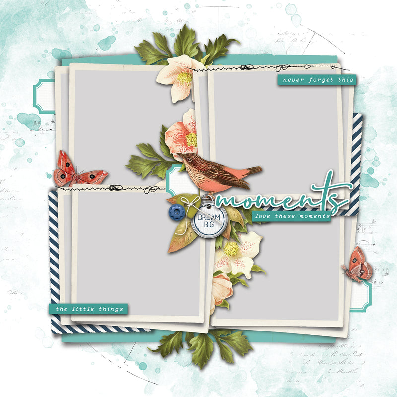 49 and Market Birdsong Page Kit - Craftywaftyshop