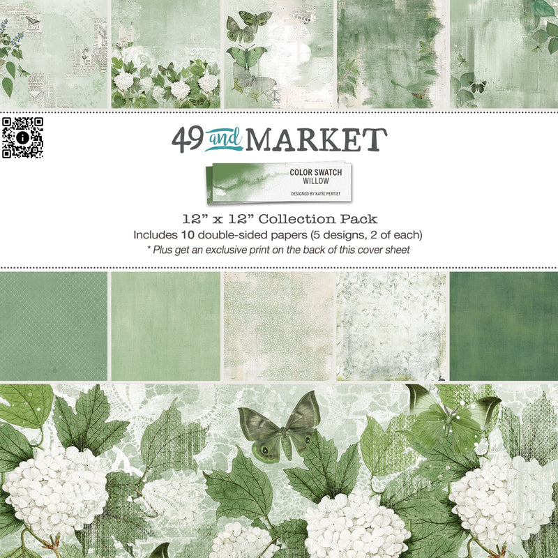 49 and Market Color Swatch Willow 12×12 Paper Collection Pack - Craftywaftyshop