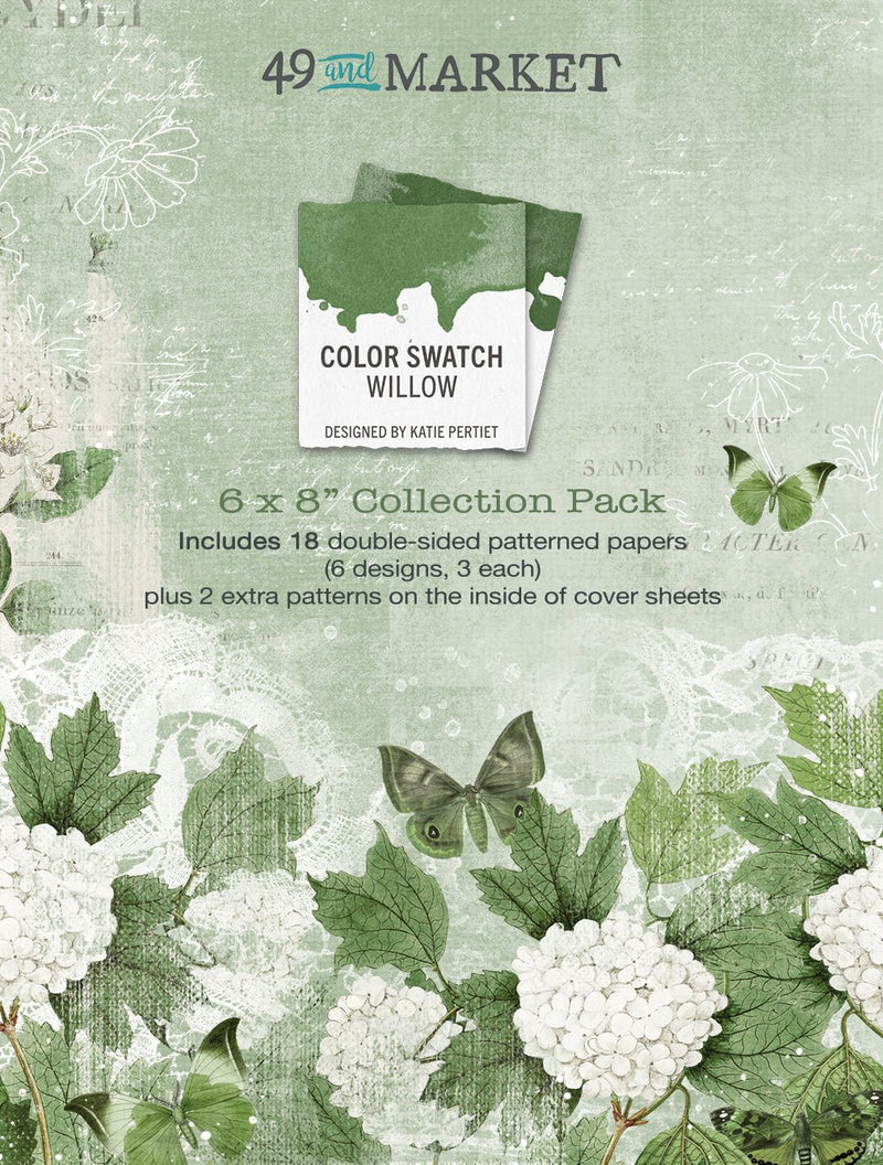 49 and Market Color Swatch Willow 6×8 Paper Collection Pack - Craftywaftyshop