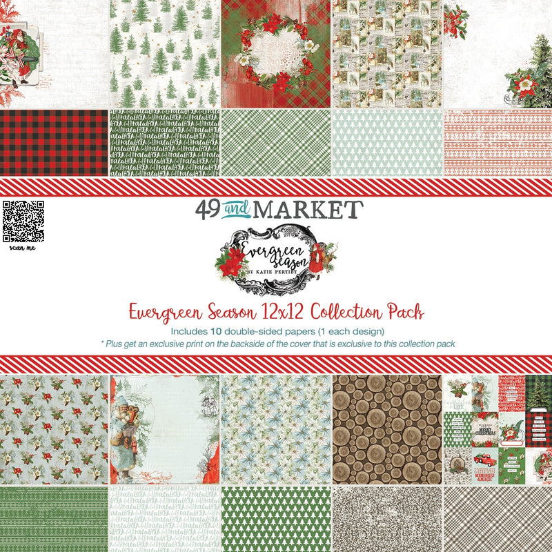 49 and Market Evergreen Season 12×12 Paper Collection Pack - Craftywaftyshop