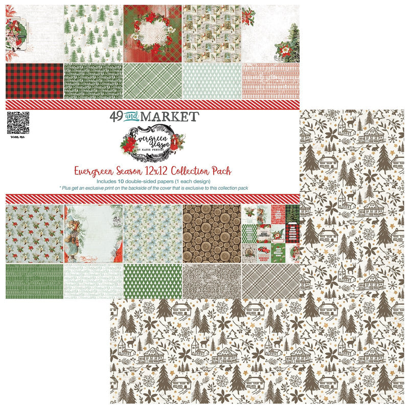 49 and Market Evergreen Season 12×12 Paper Collection Pack - Craftywaftyshop