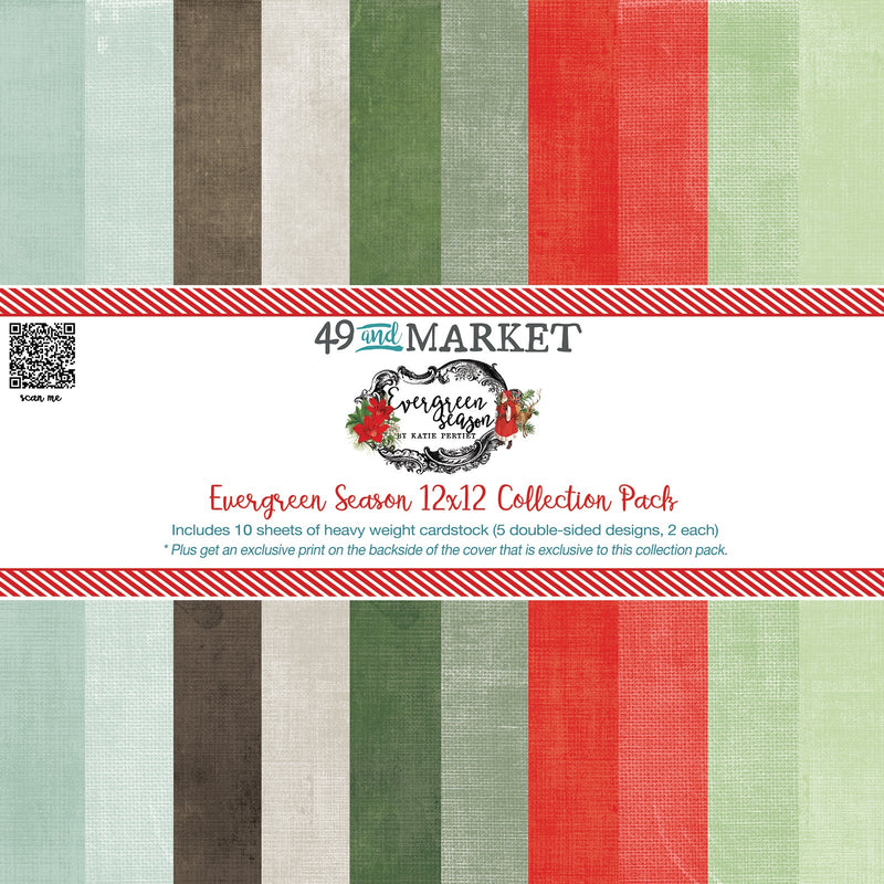 49 and Market Evergreen Season 12×12 Solid Collection Pack - Craftywaftyshop