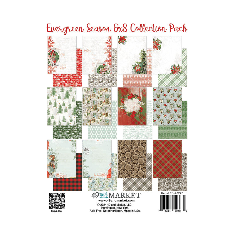 49 and Market Evergreen Season 6×8 Paper Collection Pack - Craftywaftyshop