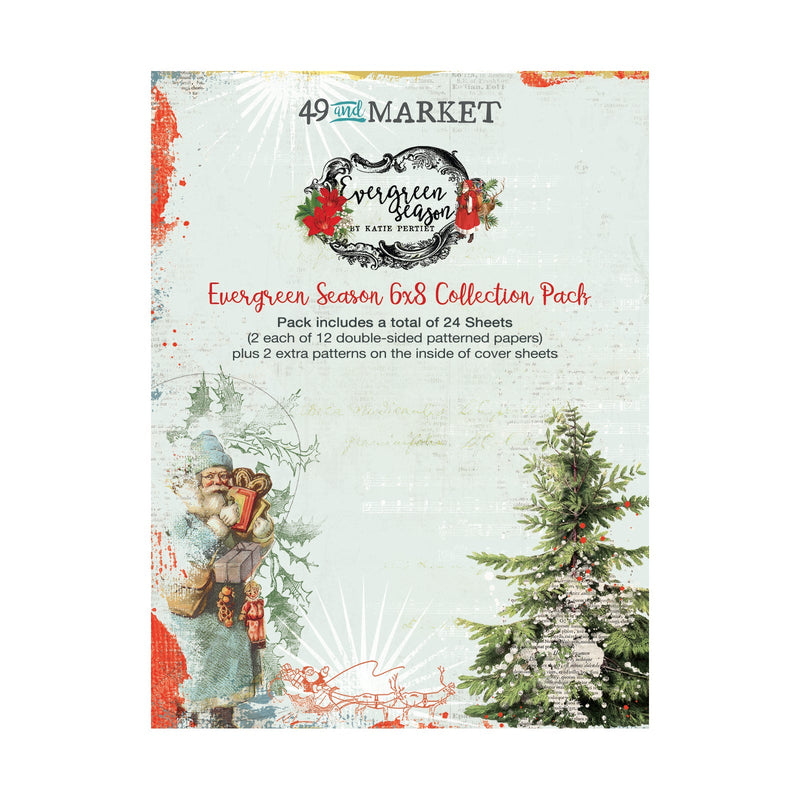 49 and Market Evergreen Season 6×8 Paper Collection Pack - Craftywaftyshop