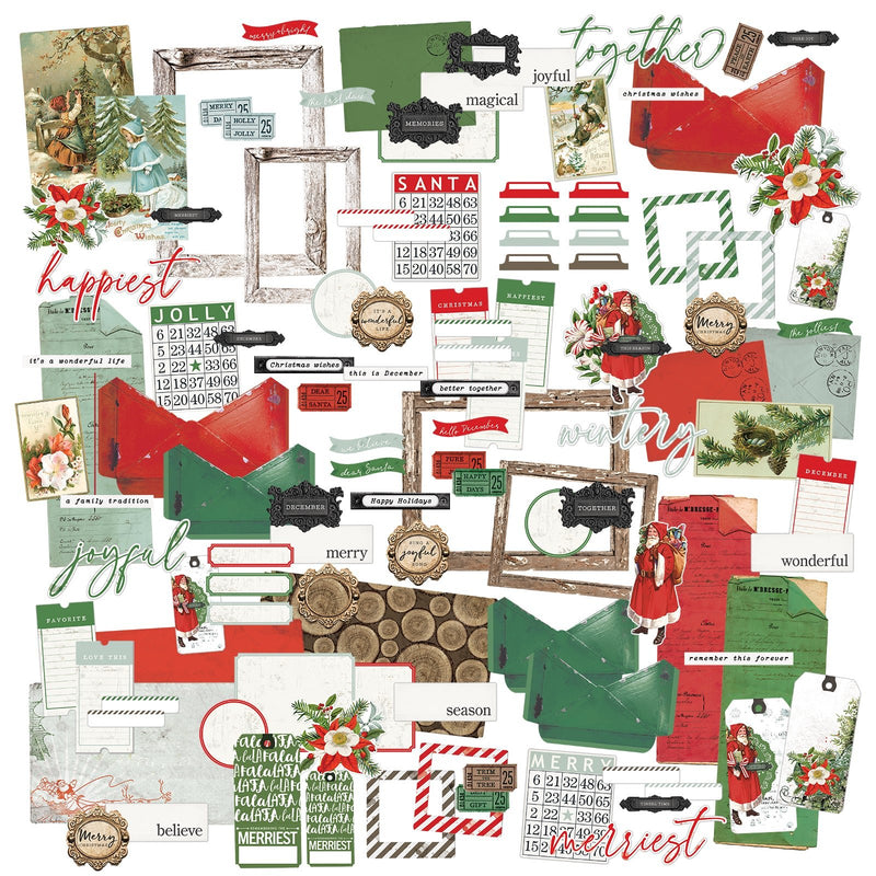 49 and Market Evergreen Season Ephemera Bits - Craftywaftyshop