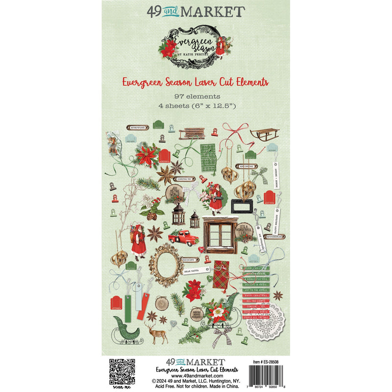 49 and Market Evergreen Season Laser Cut Elements - Craftywaftyshop