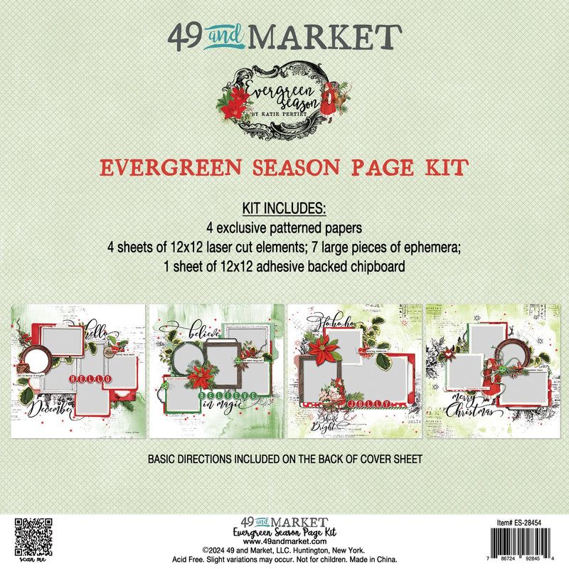 49 and Market Evergreen Season Page Kit - Craftywaftyshop