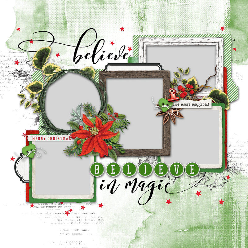 49 and Market Evergreen Season Page Kit - Craftywaftyshop