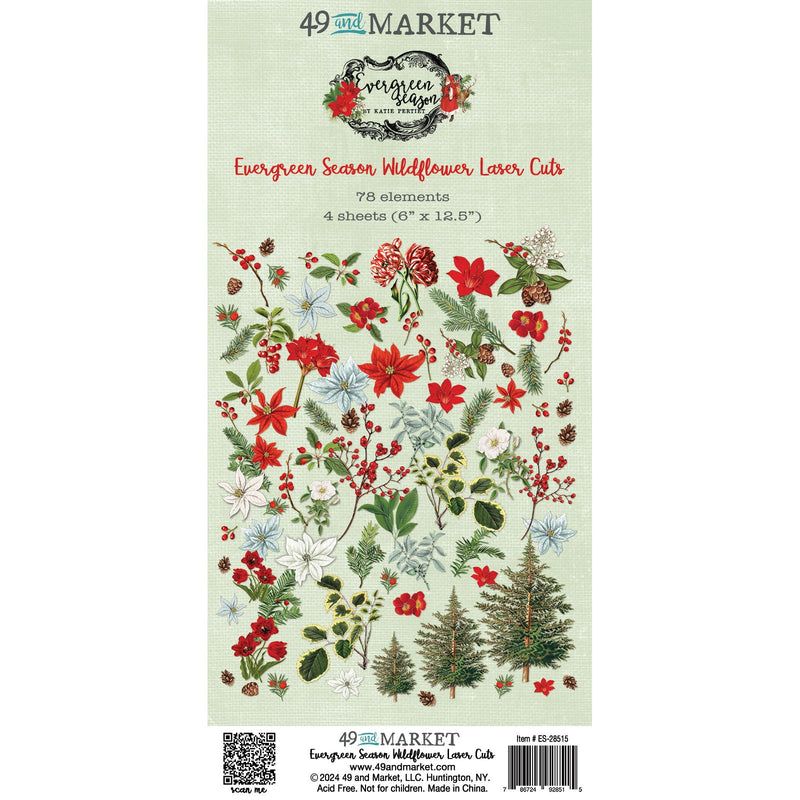 49 and Market Evergreen Season Wildflowers Laser Cuts - Craftywaftyshop