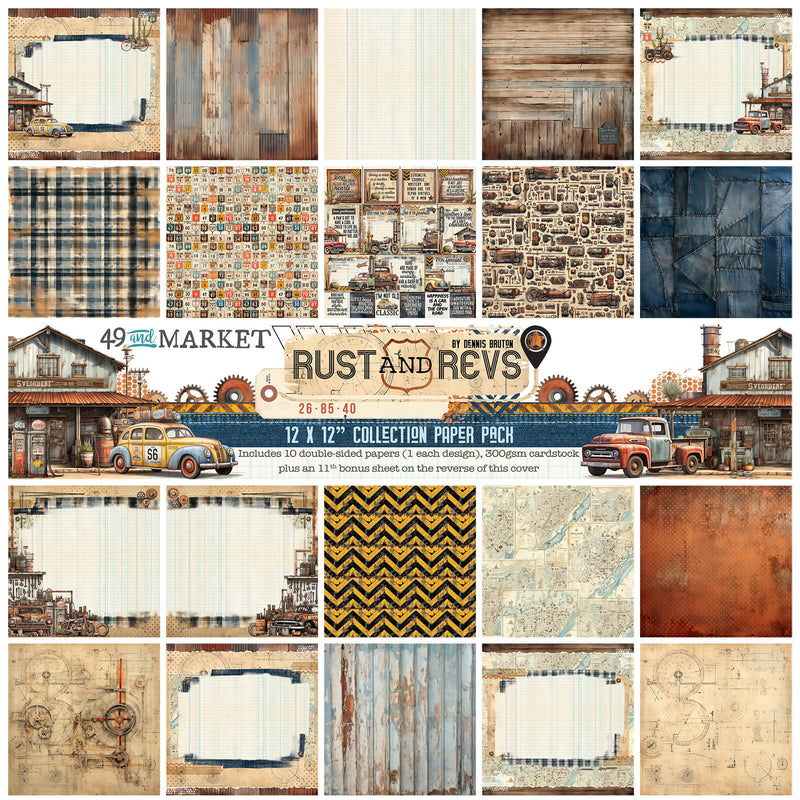 49 and Market Rust and Revs 12 x12 Collection Pack - Craftywaftyshop