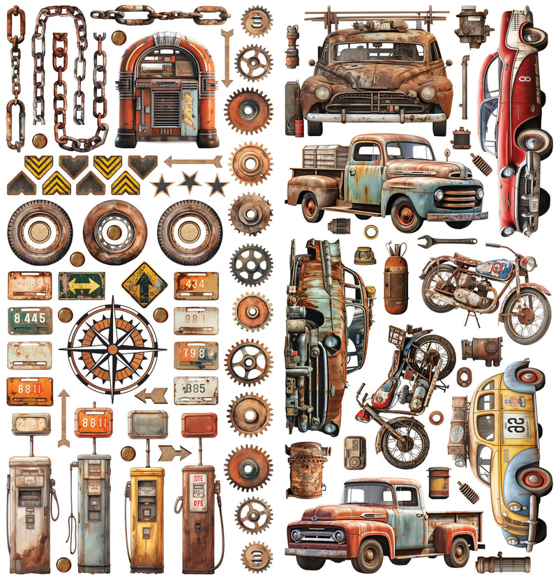 49 and Market Rust and Revs Laser Cut Element Set - Craftywaftyshop