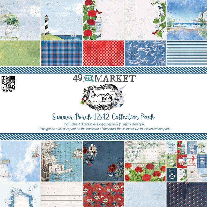 49 and Market Summer Porch 12×12 Paper Collection Pack - Craftywaftyshop