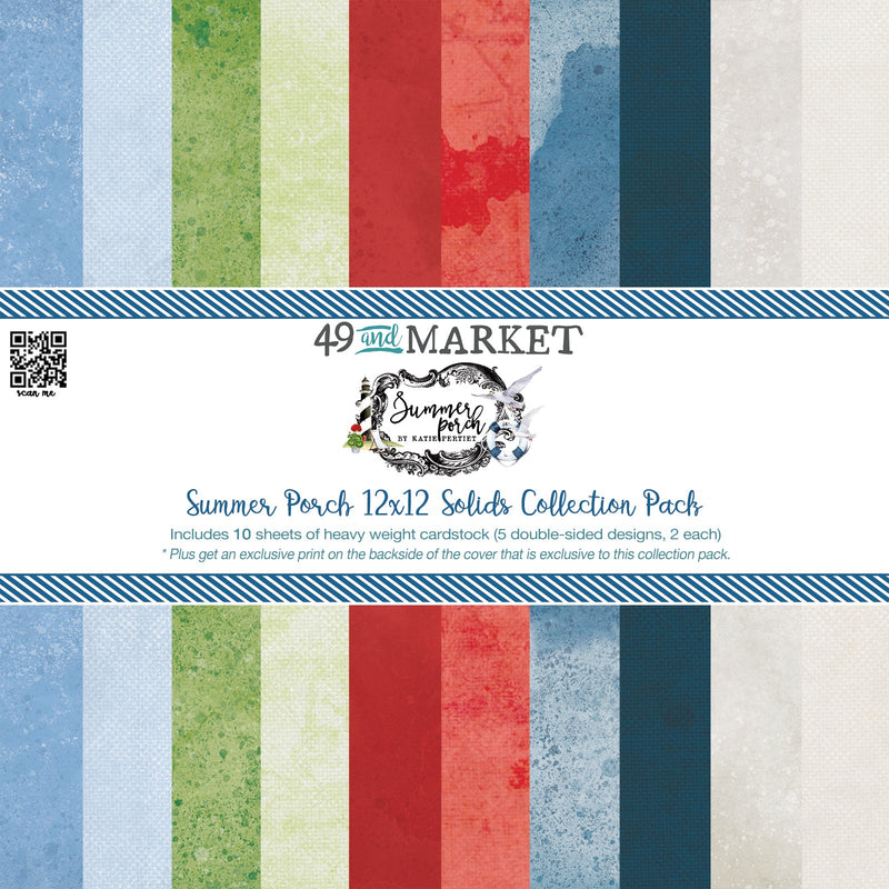 49 and Market Summer Porch 12×12 Solids Collection Pack - Craftywaftyshop