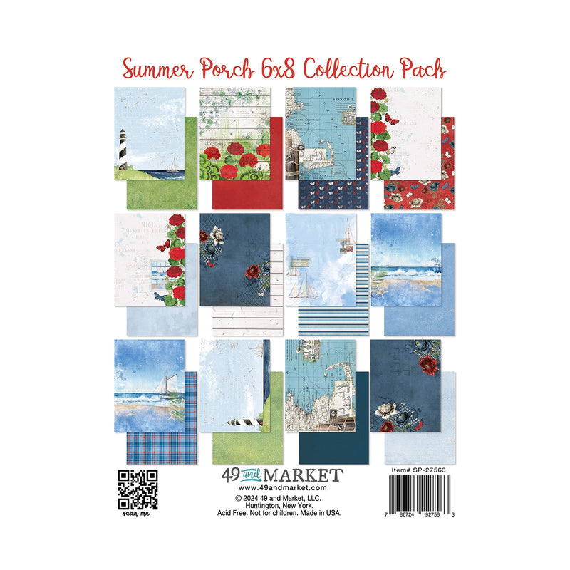 49 anf Market Summer Porch 6×8 Paper Collection Pack - Craftywaftyshop