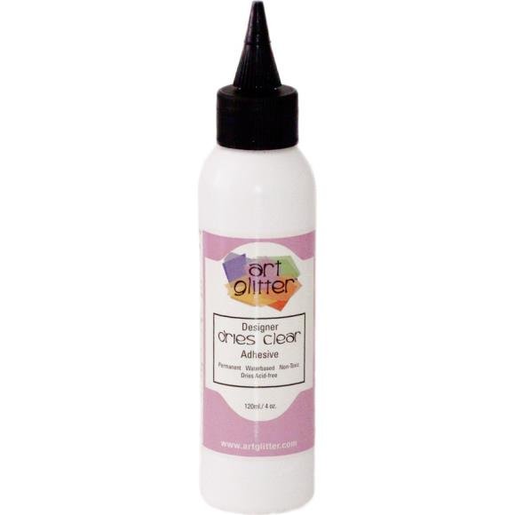 Art Institute Glitter Designer Dries Clear Adhesive 4oz - Craftywaftyshop