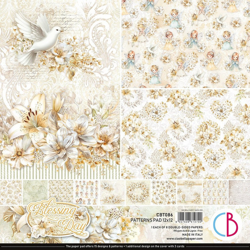 Blessing day Patterns Pad 12"x12" by Ciao Bella - Craftywaftyshop