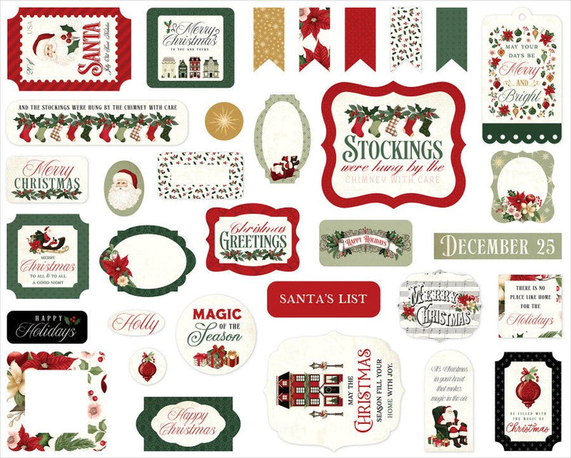 Carta Bella A Vintage Christmas Ephemera - Craftywaftyshop