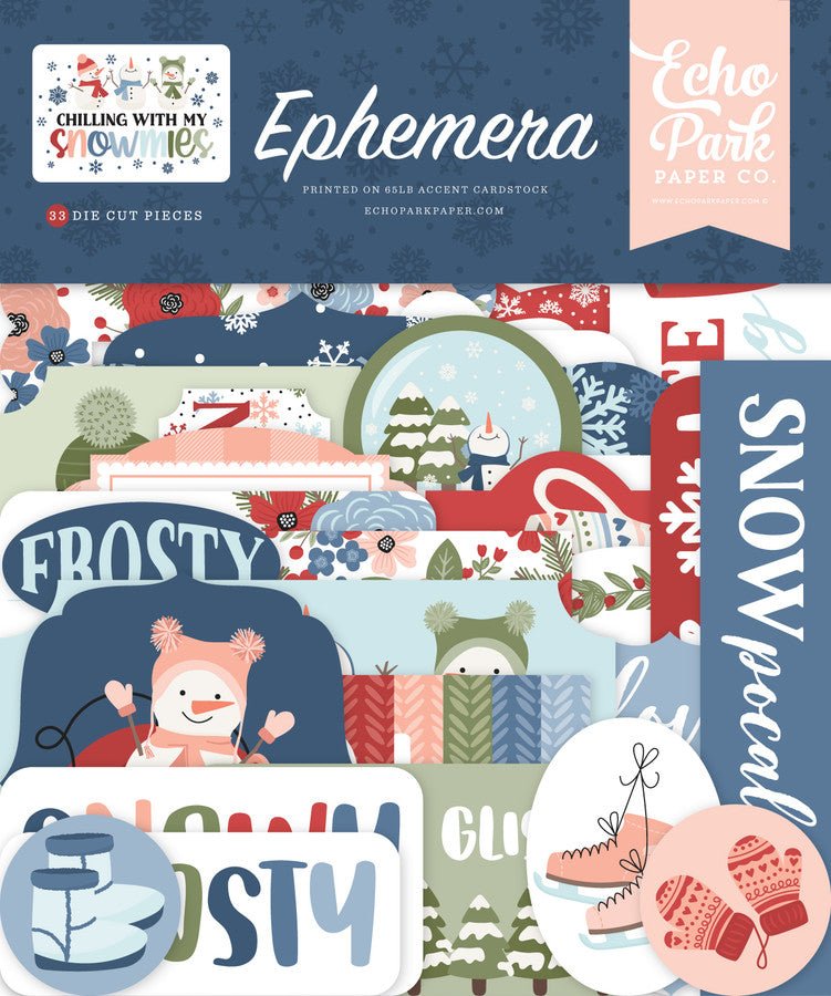 Chilling With My Snowmies Ephemera Icons by Echo Park - Craftywaftyshop