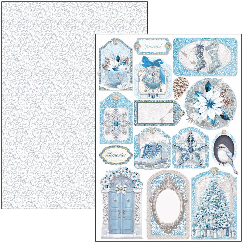 Ciao Bella Elegance of Blue Creative Ephemera Pad A4 - Craftywaftyshop