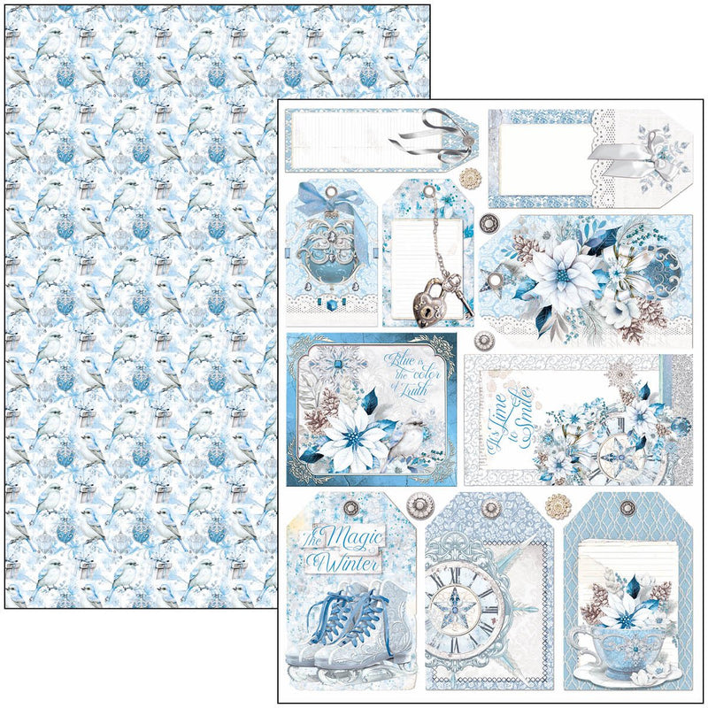 Ciao Bella Elegance of Blue Creative Ephemera Pad A4 - Craftywaftyshop