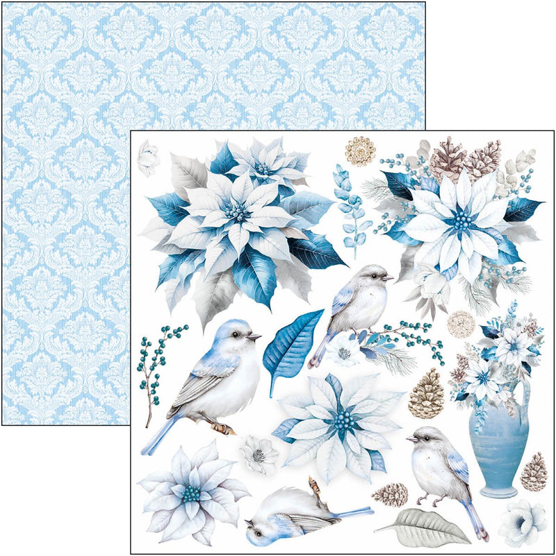 Ciao Bella Elegance of Blue Fussy Cut Ephemera Pad 6"x6" - Craftywaftyshop