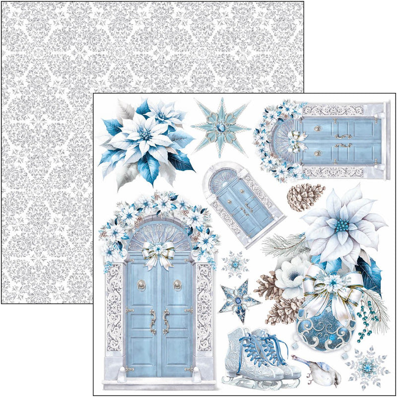 Ciao Bella Elegance of Blue Fussy Cut Ephemera Pad 6"x6" - Craftywaftyshop