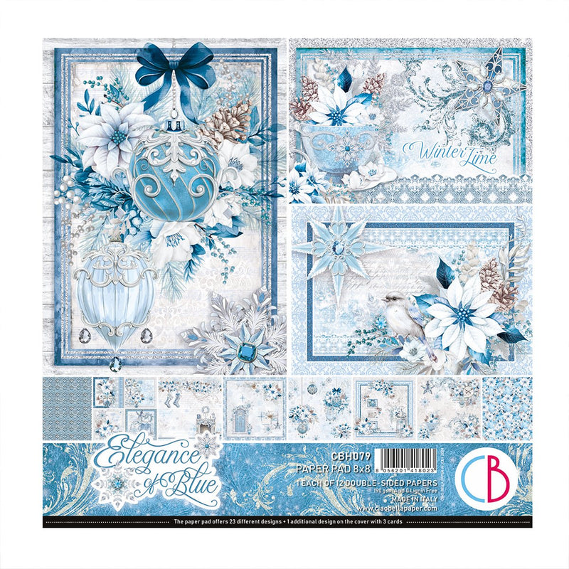 Ciao Bella Elegance of Blue Pad 8"x8" - Craftywaftyshop