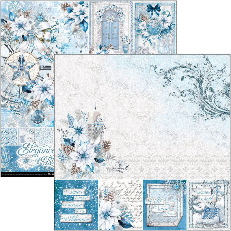 Ciao Bella Elegance of Blue Paper Pad 12"x12" - Craftywaftyshop