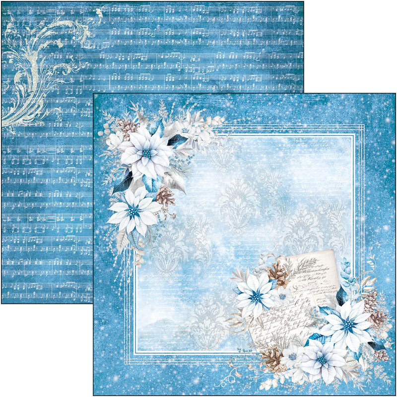 Ciao Bella Elegance of Blue Patterns Pad 12"x12" - Craftywaftyshop