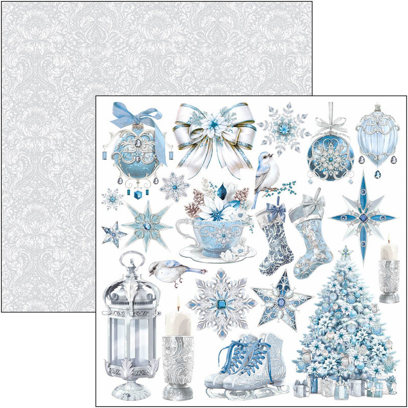 Ciao Bella Elegance of Blue Patterns Pad 12"x12" - Craftywaftyshop