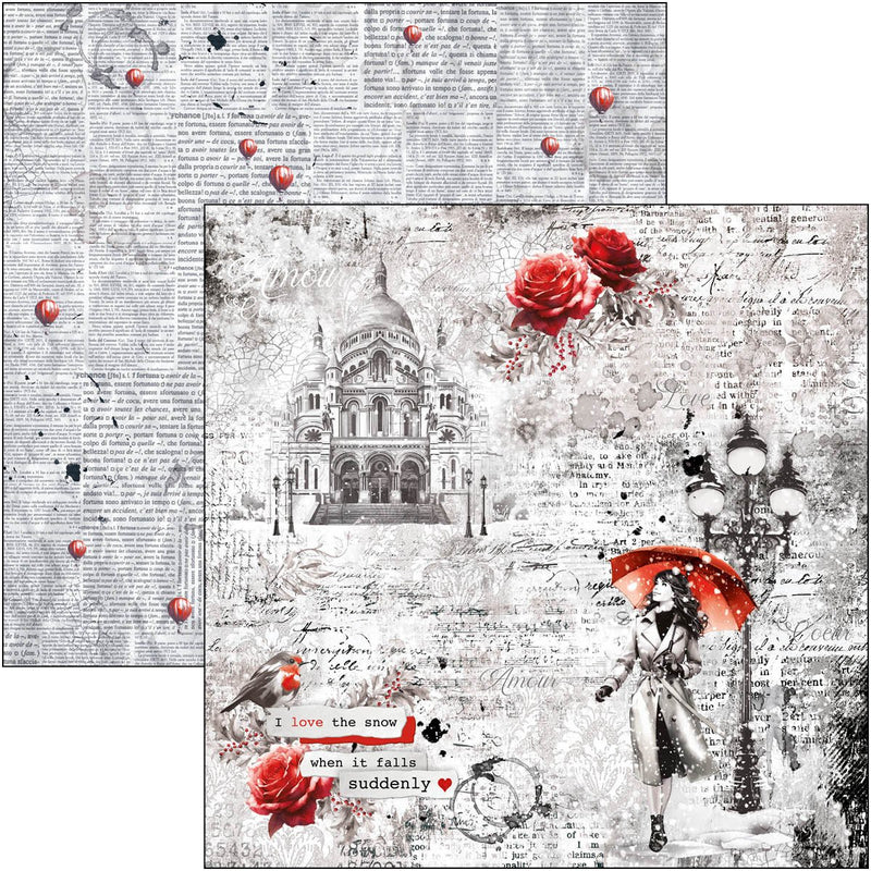 Ciao Bella Paris Je t’aime Pad 8"x8" - Craftywaftyshop