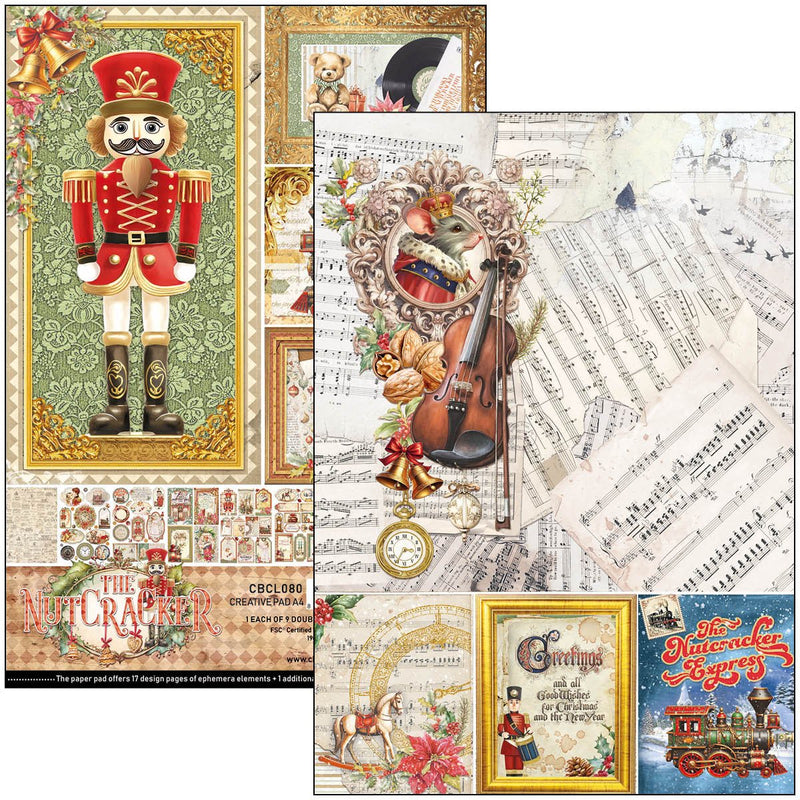 Ciao Bella The Nutcracker Creative Ephemera Pad A4 - Craftywaftyshop