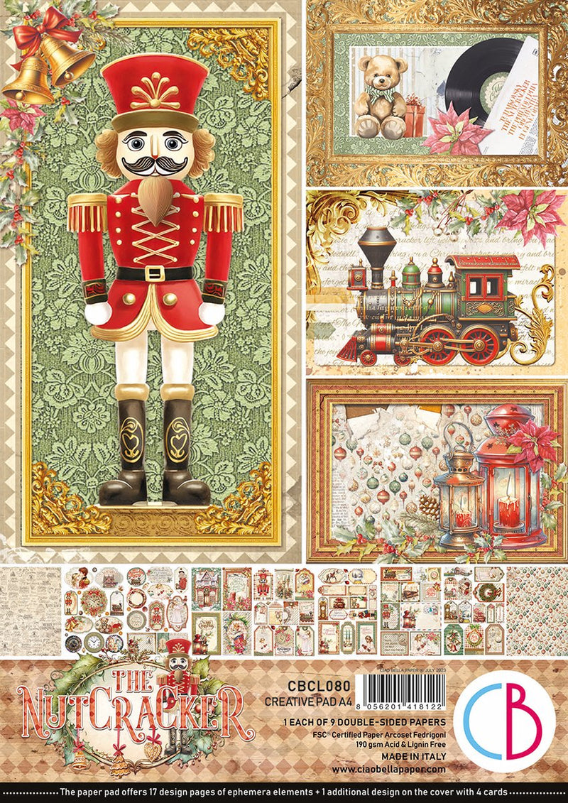 Ciao Bella The Nutcracker Creative Ephemera Pad A4 - Craftywaftyshop