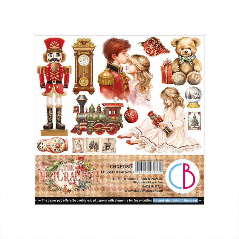 Ciao Bella The Nutcracker Fussy Cut Ephemera Pad 6"x6" - Craftywaftyshop