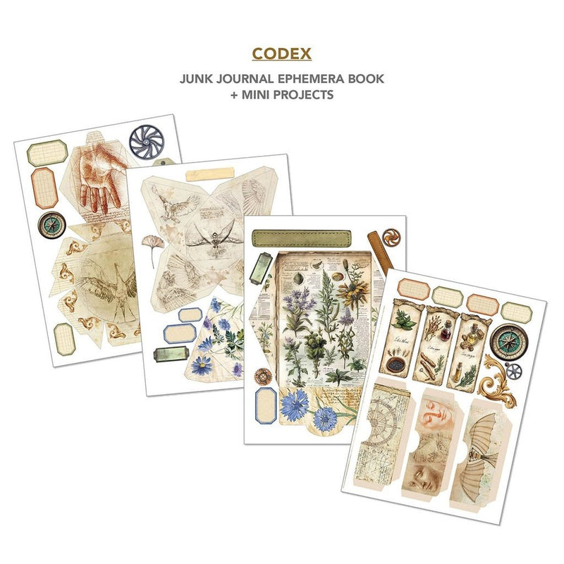 Codex Junk Journal Ephemera Book A4 by Ciao Bella - Craftywaftyshop