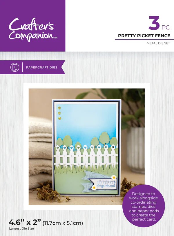 Crafter's Companion Garden Collection Metal Die - Pretty Pickett Fence - Craftywaftyshop