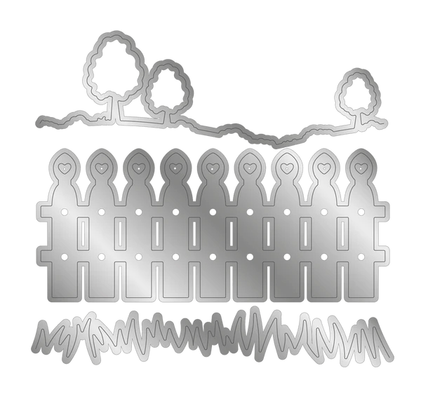 Crafter's Companion Garden Collection Metal Die - Pretty Pickett Fence - Craftywaftyshop