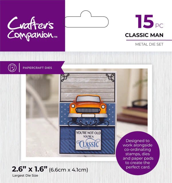 Crafter's Companion Modern Man Metal Die - Classic Man - Craftywaftyshop