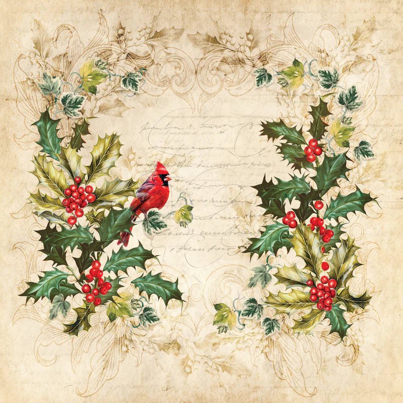 Crafters Companion Nature’s Garden - Holly & Ivy - 6” x 6” Paper Pad - Craftywaftyshop