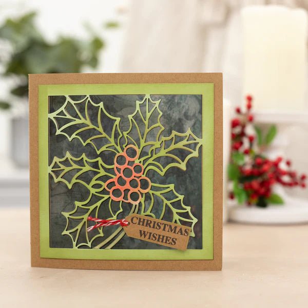 Crafters Companion Nature’s Garden - Holly & Ivy - Metal Die - Christmas Jolly Holly - Craftywaftyshop