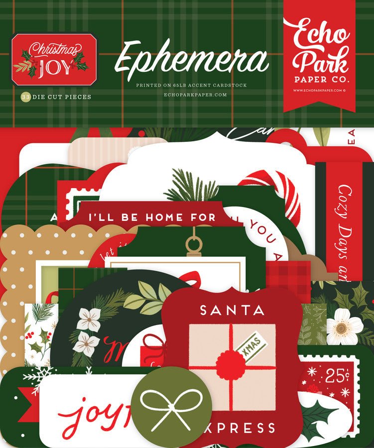 Echo Park Christmas Joy Ephemera - Craftywaftyshop