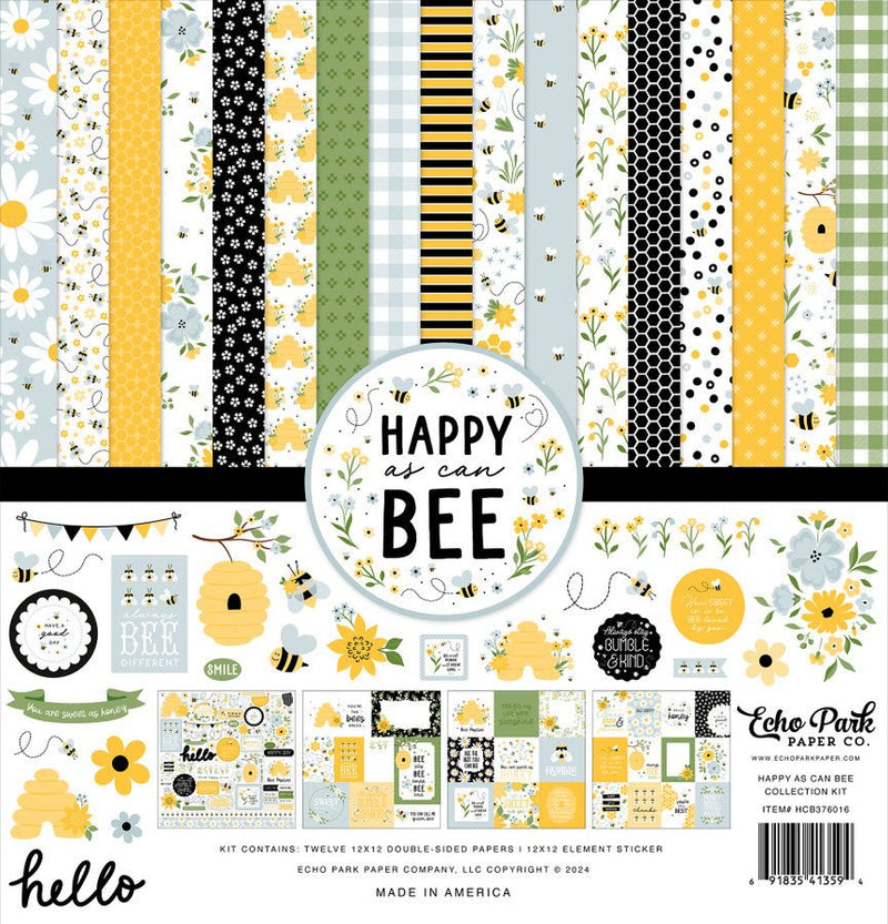 Echo Park Happy As Can Bee Collection Kit 12 X 12 - Craftywaftyshop