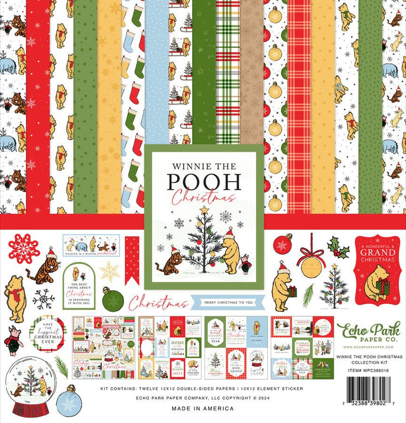 Echo Park Winnie The Pooh Christmas Collection Kit - Craftywaftyshop