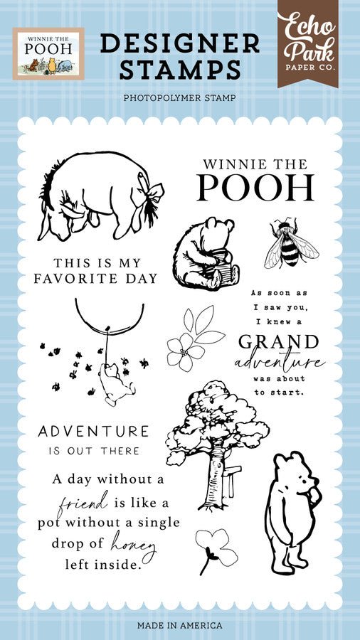 Echo Park Winnie The Pooh Winnie The Pooh Stamp Set - Craftywaftyshop