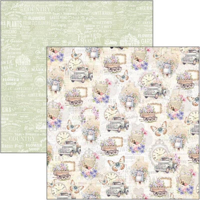 Flower Shop Patterns Pad 12 x 12 by Ciao Bella - Craftywaftyshop