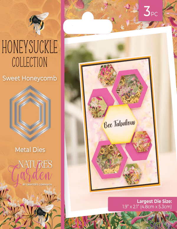 Honeysuckle Collection Metal Die - Sweet Honeycomb by Crafters Companion - Craftywaftyshop