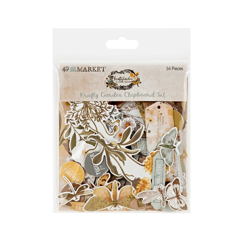 Krafty Garden Chipboard Set by 49 and Market - Craftywaftyshop